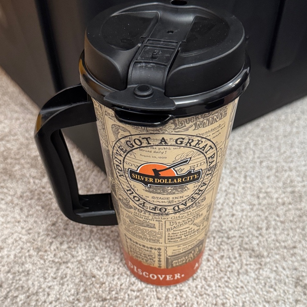 Travel Mug - Black and Tan